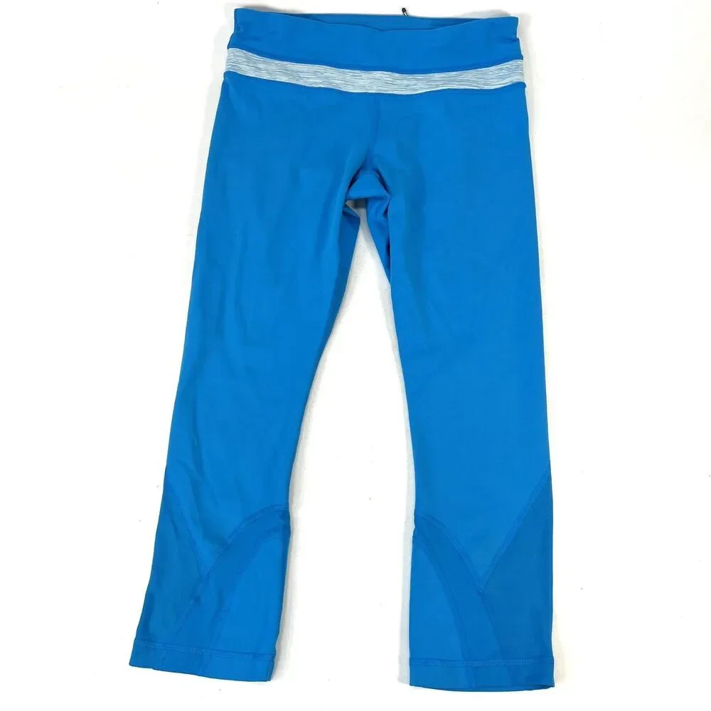 Lululemon Run Inspire Crop II Beach Blanket Blue Wee Are From Space Aquamarine 6